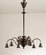 Early Electric Six Light Chandelier in Craftsman Brown (57|101916)