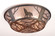 Northwoods Wolf On The Loose Four Light Flushmount in Antique Copper (57|10010)