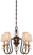 Bella Cristallo Five Light Chandelier in French Bronze W/ Gold Highlights (29|N6645258B)