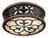 Montparnasse Two Light Flush Mount in French Black With Gold Leaf Highlights (29|N610920)