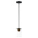 Sleek One Light Mini Pendant in Antique Brass / Black (16|91840CDABBK)