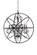 Orbit Six Light Pendant in Anthracite / Polished Nickel (16|25144ARPN)