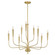 Vela Nine Light Chandelier in Satin Brass (16|24819SBR)