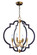 Crest Four Light Chandelier in Oil Rubbed Bronze / Antique Brass (16|20293OIAB)