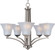 Aurora Five Light Chandelier in Satin Nickel (16|20095FTSN)