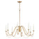 Plumette Eight Light Chandelier in Gold Leaf (16|12168GL)