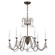Plumette Six Light Chandelier in Chestnut Bronze (16|12166CHBCRY)