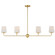 Bristol Four Light Linear Chandelier in Satin Brass (16|12097SWSBR)