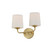 Bristol Two Light Wall Sconce in Satin Brass (16|12092SWSBR)