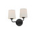 Bristol Two Light Wall Sconce in Black (16|12092SWBK)
