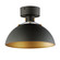 Dawn One Light Flush Mount in Antique Brass / Black (16|12040ABBK)