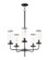 Crosby Five Light Chandelier in Black (16|11475CRBK)