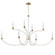 Charlton Eight Light Chandelier in Weathered White/Gold Leaf (16|11378WWTGL)