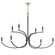 Charlton Eight Light Chandelier in Black / Antique Brass (16|11378BKAB)