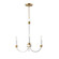 Charlton Three Light Chandelier in Weathered White/Gold Leaf (16|11373WWTGL)