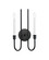 Tux Two Light Wall Sconce in Black (16|11282BK)