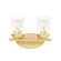Corona Two Light Bath Vanity in Satin Brass (16|10212CLSBR)