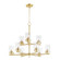 Corona Nine Light Chandelier in Satin Brass (16|10206CLSBR)