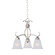 Basix Three Light Chandelier in Satin Nickel (16|10122FTSN)
