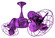Duplo-Dinamico 36''Ceiling Fan in Light Purple (101|DDLTPURPLEMTL)