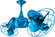 Duplo-Dinamico 36''Ceiling Fan in Light Blue (101|DDLTBLUEMTL)