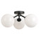 Novo Three Light Flush Mount in Black (423|X81703BKOP)