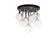 Stellar Seven Light Flush Mount in Black (423|X75307BKCL)