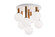 Stellar Seven Light Flush Mount in Aged Gold Brass (423|X75307AGOP)