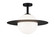 Saturn One Light Flush Mount in Black + Opal Glass (423|X60411BKOP) Saturn One Light Flush Mount in Black + Opal Glass (423|X60411BKOP)