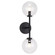 Novo Two Light Wall Sconce (423|W81702BKCL)