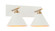 BLISS Two Light Wall Sconce in Aged Gold Brass + White (423|S10602WH)