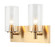 Candela Two Light Wall Sconce in Aged Gold Brass (423|S04902AGCL)