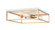 Clarke Three Light Flush Mount in White + Aged Gold Brass (423|M15543WHAG)