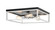 Clarke Three Light Flush Mount in Black + Chrome (423|M15543BKCH)