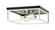 Clarke Two Light Flush Mount in Black + Chrome (423|M15542BKCH)
