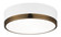 Trydor Two Light Flush Mount in White & Aged Gold Brass (423|M14302WHAG)