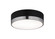 Trydor Two Light Flush Mount in Black & Chrome (423|M14302BKCH)