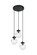 Ridge Three Light Pendant in Matte Black (423|C84003MBCL)