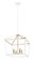 Mavonshire Four Light Chandelier in White + Aged Gold Brass (423|C67014WHAG)