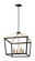 Mavonshire Four Light Chandelier in Black / Aged Gold Brass (423|C67014BKAG)