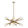 Matchstix 14 Light Chandelier in Aged Gold Brass (423|C64614AGCL)