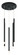 Reigndrop Five Light Chandelier in Matte Black (423|C63105MB)