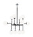 Particles 12 Light Chandelier in Black & Chrome (423|C58212CHOP)