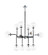 Particles 12 Light Chandelier in Black & Chrome (423|C58212CHCL)