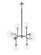 Particles Eight Light Chandelier in Black & Chrome (423|C58208CHCL)