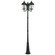 Morgan Three Light Outdoor Post Mount in Bronze w/ Antique Gold Cluster (107|7619807)