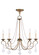 Pennington Five Light Chandelier in Hand Applied Antique Gold Leaf (107|651548)