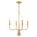 Lisbon Four Light Mini Chandelier in Satin Brass w/ Brushed Nickel (107|5132412)