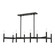 Copenhagen Eight Light Linear Chandelier in Black (107|5117804)