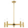 Copenhagen Five Light Chandelier in Satin Brass w/ Bronzes (107|5113512)